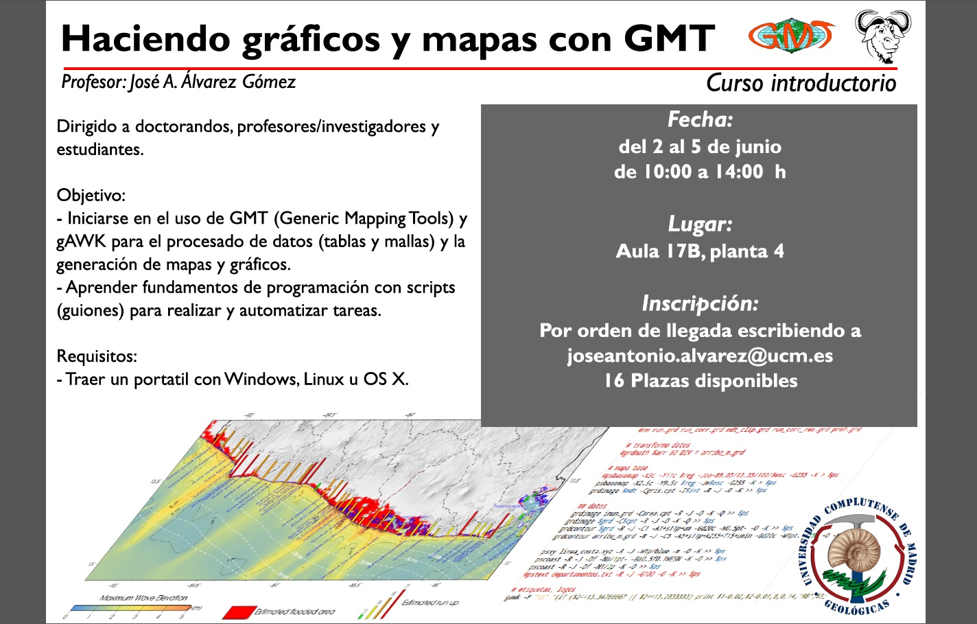 Curso "Haciendo gráficos y mapas con GMT"