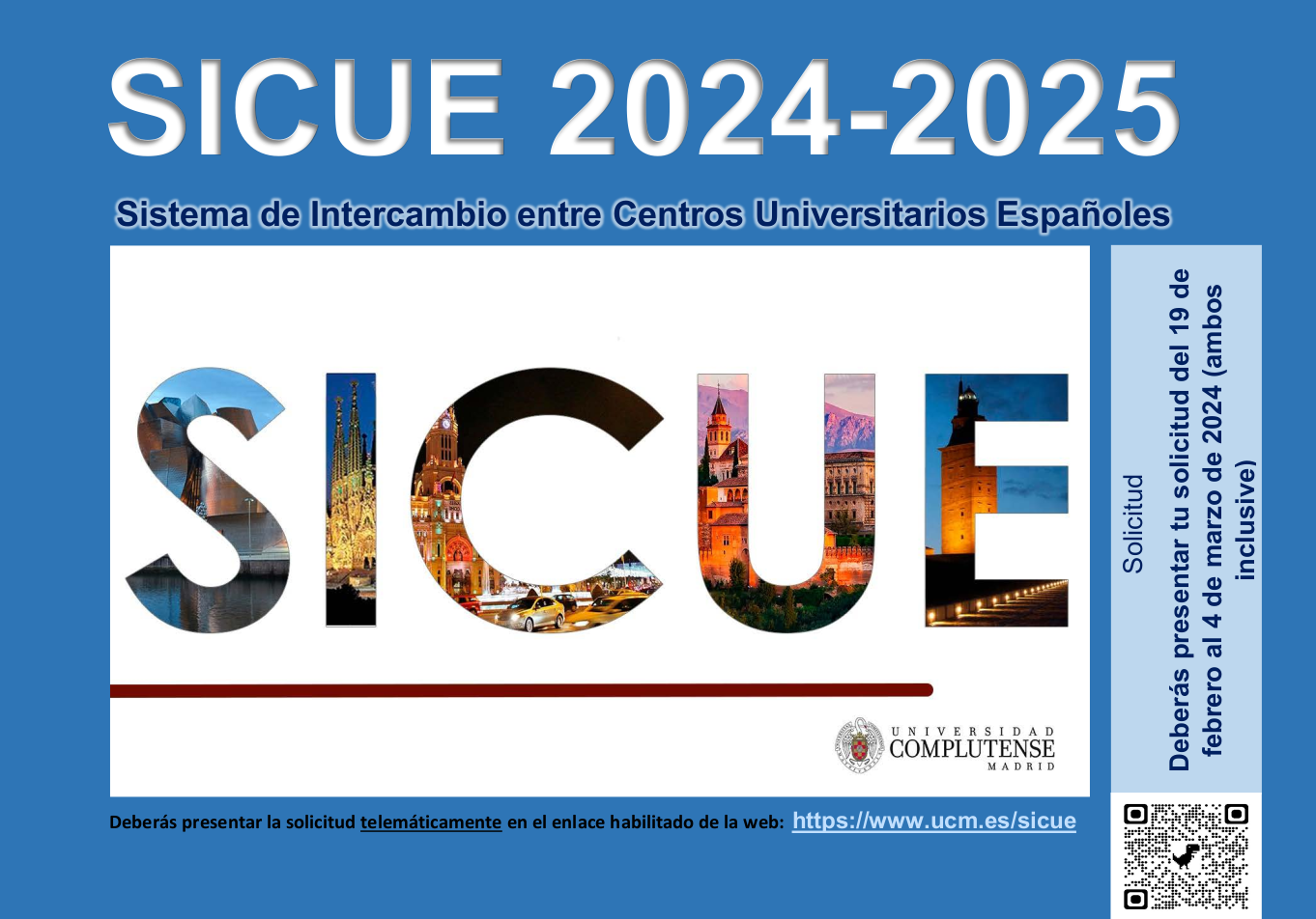 Sistema de Intercambio entre Centros Universitarios Españoles - SICUE 2024-2025