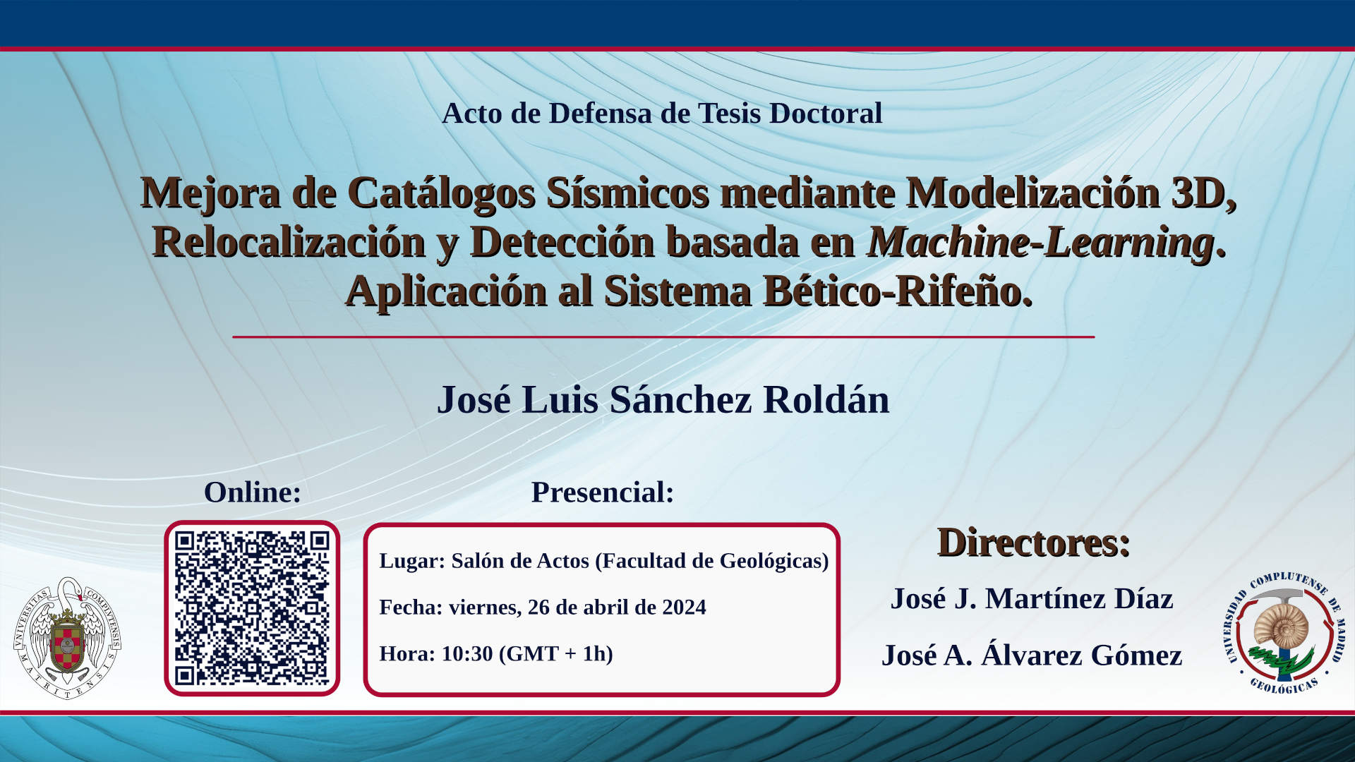 Defensa de Tesis Doctoral de José Luis Sánchez-Roldán