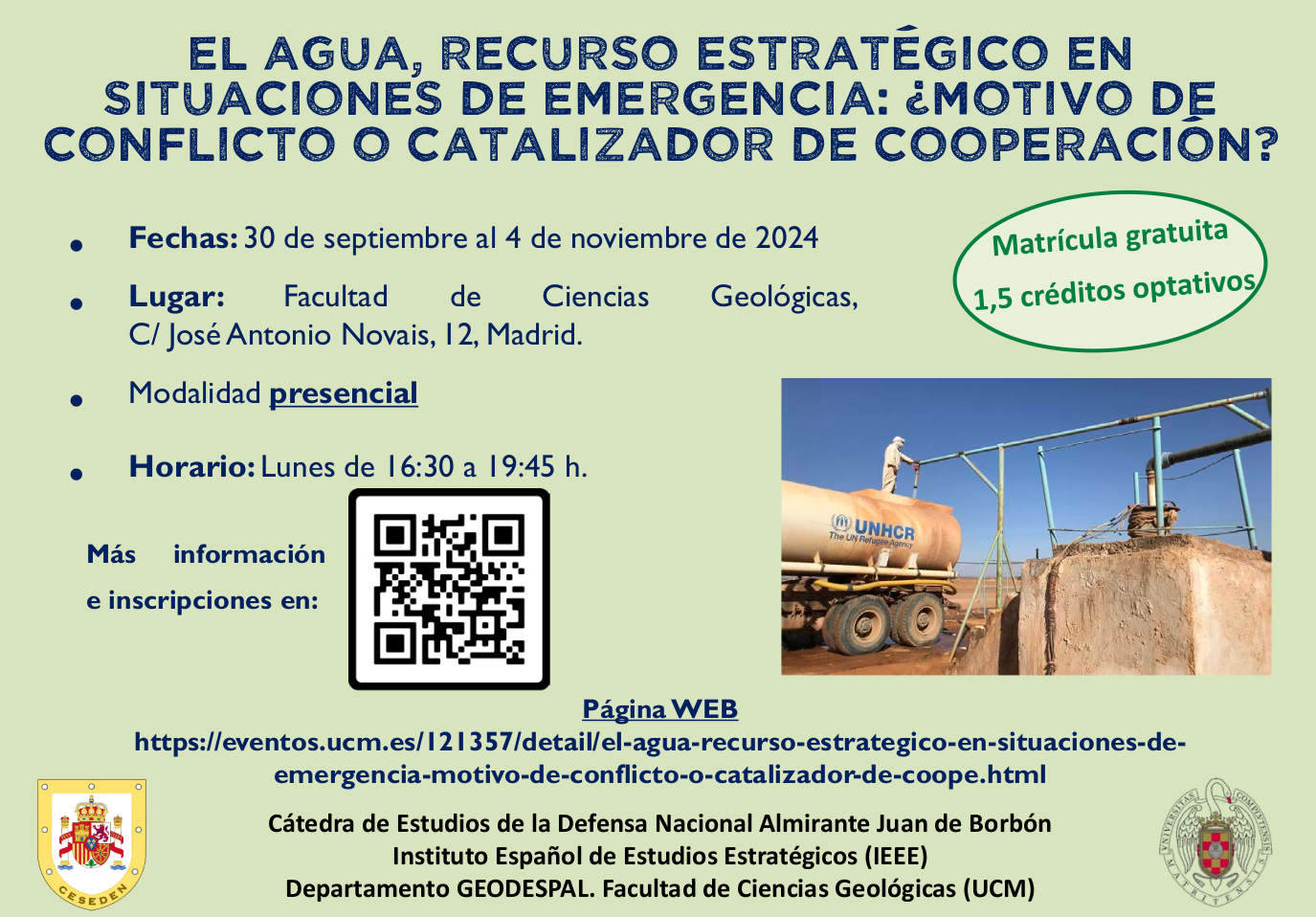 El agua, recurso estratégico en situaciones de emergencia: ¿motivo de conflicto o catalizador de cooperación?