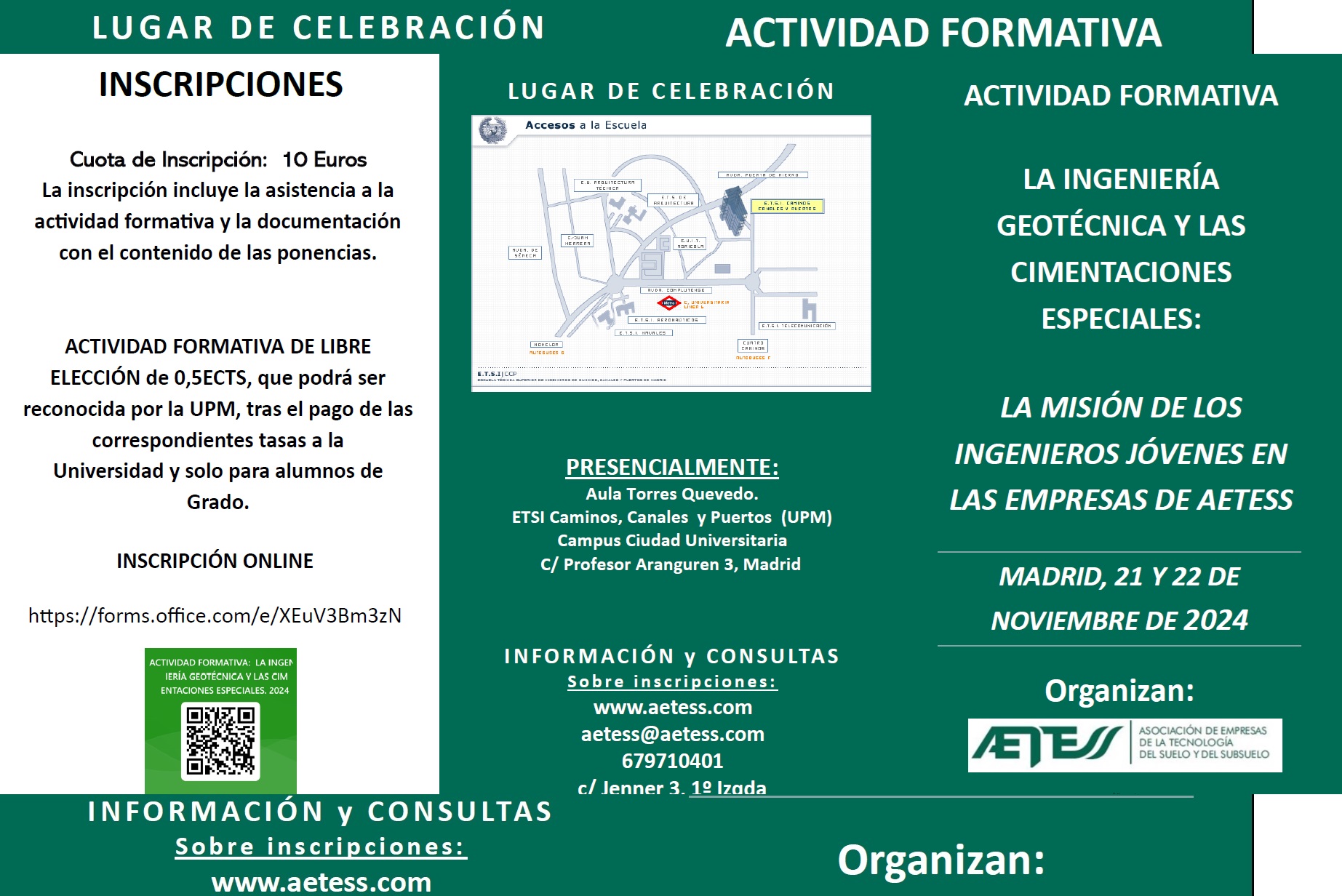 Actividad formativa: La ingeniería geotécnica y las cimentaciones especiales: La misión de los ingenieros jóvenes en las empresas de AETESS