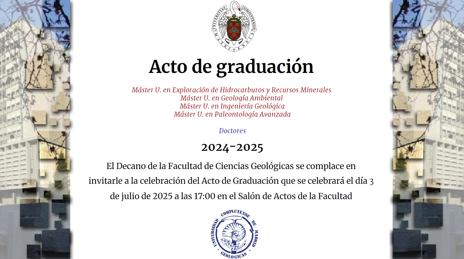 Acto de Graduación Másteres y Doctores (2024/2025)